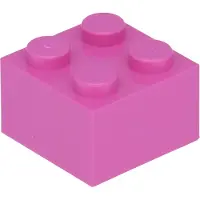 LEGO brique 2x2 3003 - 100 pièces rose foncé