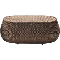 Xl Moebel Gmbh Table basse brune de luxe Mobilier haut de gamme Moderne Terrasse Design Rotin Ovale