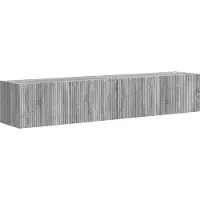 Syfax Meuble TV mural 2 pcs Gris Sonoma 78,5 x 31 x 29,5 cm