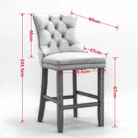 StarTech.com Tabourets de bar en velours - Lot de 2 tabourets/chaises de bar - Rembourrage moderne - Pour la maison et la salle à manger - Vert clair