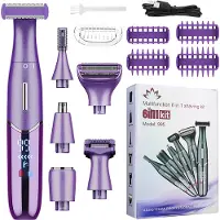INF Tondeuse à cheveux 5-en-1 pour femmes : Coupe précise et douce Purple