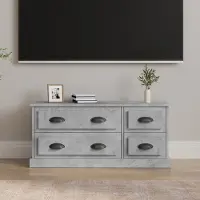 Prolenta Maison Exclusive - Meuble TV gris béton 100x35,5x45 cm Matériau dérivé du bois