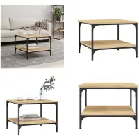 vidaXL Table basse Chêne Sonoma 55x55x40 cm Bois composite - Table basse - Tables basses - Table d'appoint - Table de salon