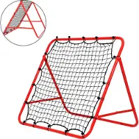 HENGDA Football Rebounder 103 x 100 cm Paroi de rebond Kickback But Paroi de rebond Filet Réglable Entraînement de football