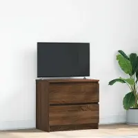 Prolenta Maison Exclusive - Meuble TV aspect chêne brun 60x35x54 cm Matériau dérivé du bois