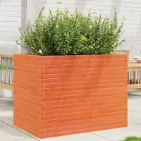 Prolenta Maison Exclusive - Bac à plantes brun cire 90 x 60 x 68,5 cm en pin massif