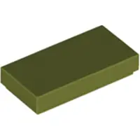 LEGO 1x2 carreaux 3069 - 100 pièces vert olive
