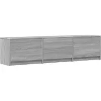 Syfax Meuble TV Gris Sonoma 165 x 34 x 40 cm Bois d'ingénierie