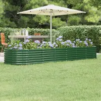 Prolenta Maison Exclusive - Lit surélevé de jardin Acier galvanisé 296x80x36 cm Vert