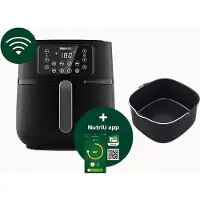 Philips Friteuse sans huile Airfryer Série 5000, Connecté, 7.2L, Noir, HD9285/93