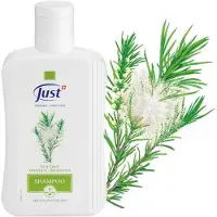 Just Ensemble d'huile essentielle de manuca rosalina à l'arbre à thé (10 ml) et de shampooing (125 ml).
