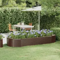 Prolenta Maison Exclusive - Lit surélevé de jardin Acier galvanisé marron