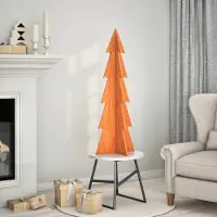 Prolenta Maison Exclusive - Sapin de Noël à décorer, brun cire, 112 cm, bois massif de pin