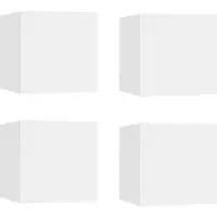 Sonstiges Meubles TV muraux 4 pcs Blanc 30,5x30x30 cm