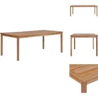 vidaXL Table de jardin 200x100x77 cm teck massif - Tables de jardin