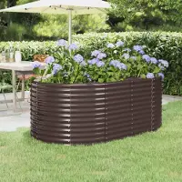 Prolenta Maison Exclusive - Lit surélevé de jardin Acier enduit de poudre marron