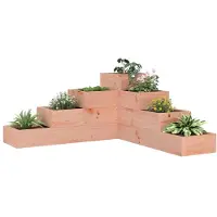 Prolenta Escalier pour plantes - 4 marches - 80,5 x 79 x 36 cm - Bois massif de Douglas