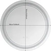 OEM Miroir de salle de bain, éclairage LED, étanche, 50x50cm