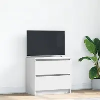 Prolenta Maison Exclusive - Meuble TV blanc 60x35x54 cm Matériau dérivé du bois
