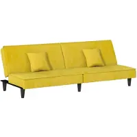 Syfax Canapé-lit jaune Velours