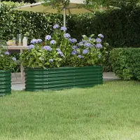 Prolenta Maison Exclusive - Lit surélevé de jardin Acier galvanisé 152x40x36 cm Vert