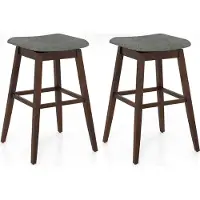 StarTech.com Lot de 2 tabourets de bar - Tabourets de comptoir - Pivotants à 360° - Hauteur d'assise 76 cm - Bois - Repose-pieds - Rembourrés - Marron