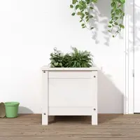 Prolenta Maison Exclusive - Bac à plantes blanc 40x40x39 cm Bois massif Pin