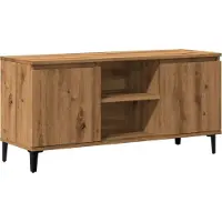 Syfax Meuble TV chêne artisanal 102x35x50 cm bois d'ingénierie