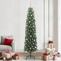 vidaXL 2025 cloris Arbre de Noël artificiel avec 300 LED avec support Vert 240 cm - Arbres de Noël artificiels Sale1406198 2parcel