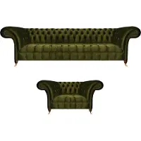 AEA Ensemble de canapés modernes Vert Canapé complet Canapé trois places Nouveau fauteuil Salon