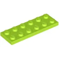 LEGO 2x6 plaque 3795 - 100 pièces Lime