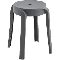 HOME DELUXE Tabouret NIVO – Empilable, gris (lot de 2) | Tabourets peu encombrants pour la cuisine, le salon et le jardin