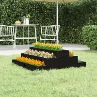 Prolenta Maison Exclusive - Bac à plantes noir 80x80x27 cm Bois massif Pin
