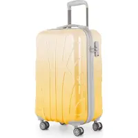 Suitline - bagage à main léger 55x35x20 cm trolley avion 34 L bagage à bord valise à main légère valise de bord 4 roulettes bagage cabine Hand Luggage TSA ,Safari Sunrise