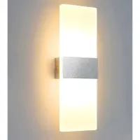 Karpal Applique murale 12W, éclairage mural LED blanc chaud, lampe murale moderne en aluminium pour éclairage intérieur, salon chambre à coucher