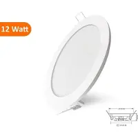 Braytron 12W Blanc neutre LED Panel Plafonnier Rond 910 lm 4200K Plafonnier Cuisine Applique murale Chambre à coucher Salon Entrée Cave Salle de bain Luminaire
