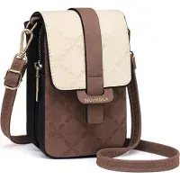 Sonstiges MUIIKOLA Femme Sac pour téléphone portable RFID Cuir Sac à bandoulière Nouveau Marron Noir
