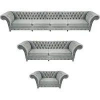 Xl Moebel Gmbh Meubles de designer gris Chestefield Salon Canapé