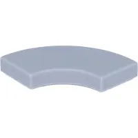 LEGO 2x2 carreaux coin rond 27925 - 50 pièces gris bleuté clair
