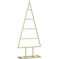 Syfax Arbre de Noël en métal Doré 60 cm Acier peint par poudre