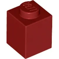 LEGO Brique 1x1 (3005), rouge foncé, 100x