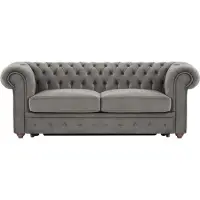 Wintech Chesterfield Max Borneo – Canapé trois places convertible avec sommier-Velluto 17-dark oak