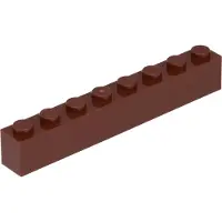 LEGO 10 pièces 3008 Brick 1x8 Part Basic bricks 10 Red Brown