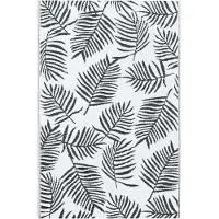 Syfax Tapis d'extérieur ARAKIL Blanc et noir 120x180 cm PP