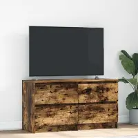 Prolenta Maison Exclusive - Meuble TV Chêne fumé 100x35x54 cm Matériau dérivé du bois