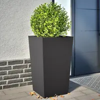 Prolenta Maison Exclusive - Bac à plantes 2 pièces Noir 45x45x75 cm Acier