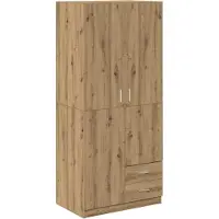 Syfax Garde-robe chêne artisanal 80x52x180 cm bois d'ingénierie