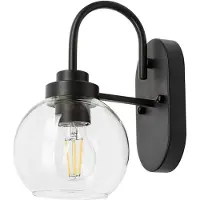 Rabalux Applique verre sphère E27 noir mat Tirina 75005