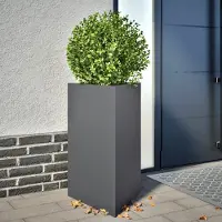 Prolenta Maison Exclusive - Bac à plantes anthracite triangulaire 50x43x75 cm en acier