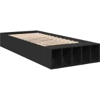 Syfax Cadre de lit sans matelas noir 100x200 cm